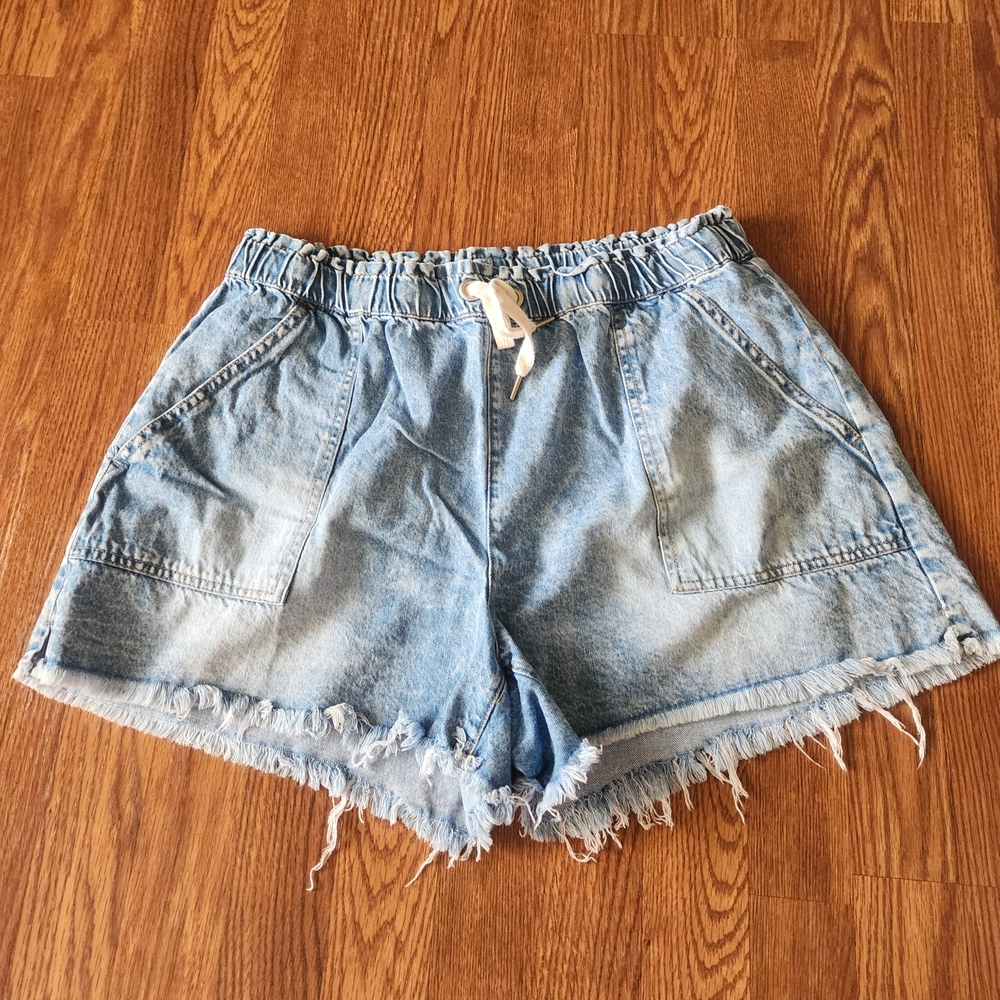 Time and Tru Blue Jean Shorts with Relaxed Fit